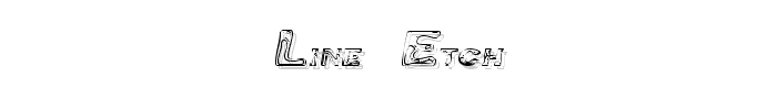 Line Etch font
